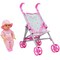 Dream Collection: Stroller Set With 12" Baby Doll- Gi-Go Dolls, Kids Playset, Ages 3+